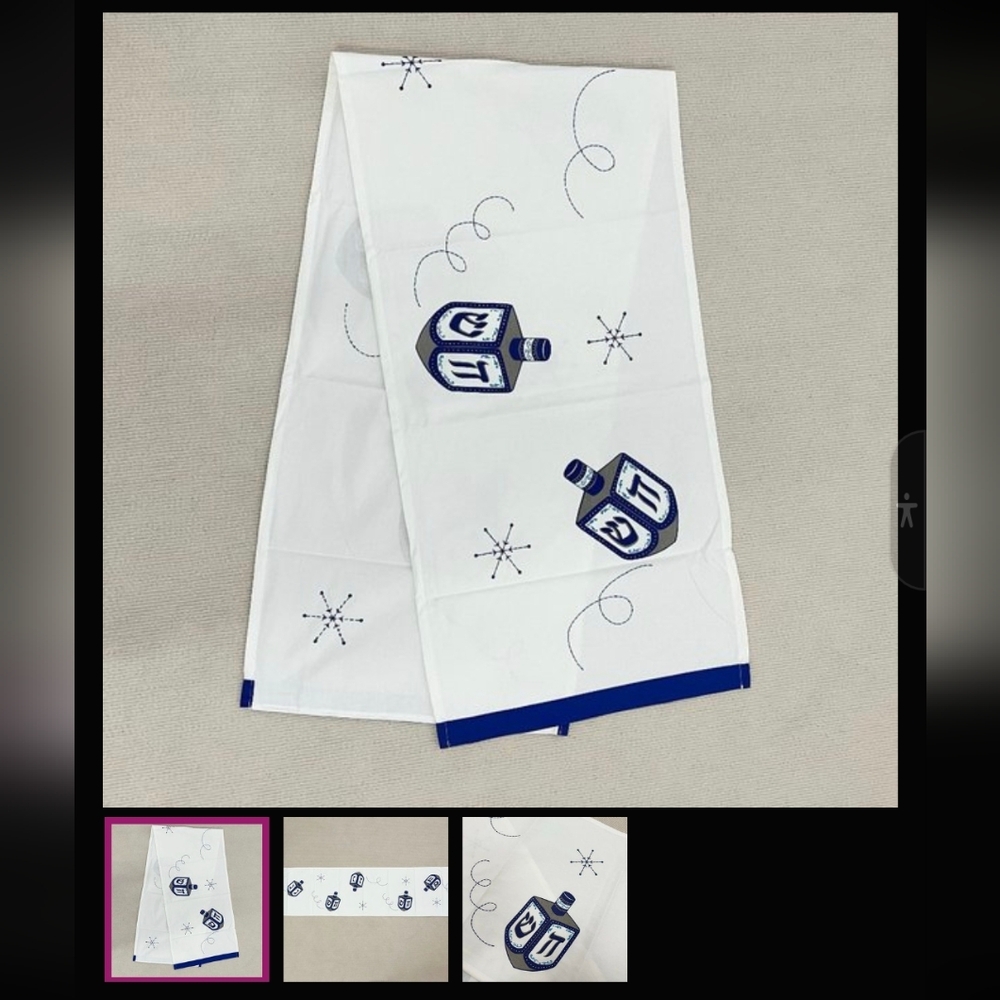 New Hanukkah Cotton Table Runner 17”x70” Holiday Party Decoration Jewish